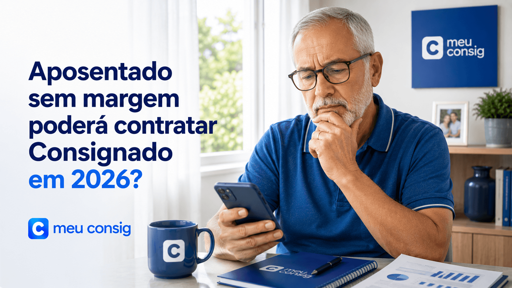 Ilustração sobre aposentado sem margem poderá contratar consignado em 2026?