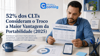 Ilustração sobre 52% dos clts consideram o troco a maior vantagem da portabilidade (2025)